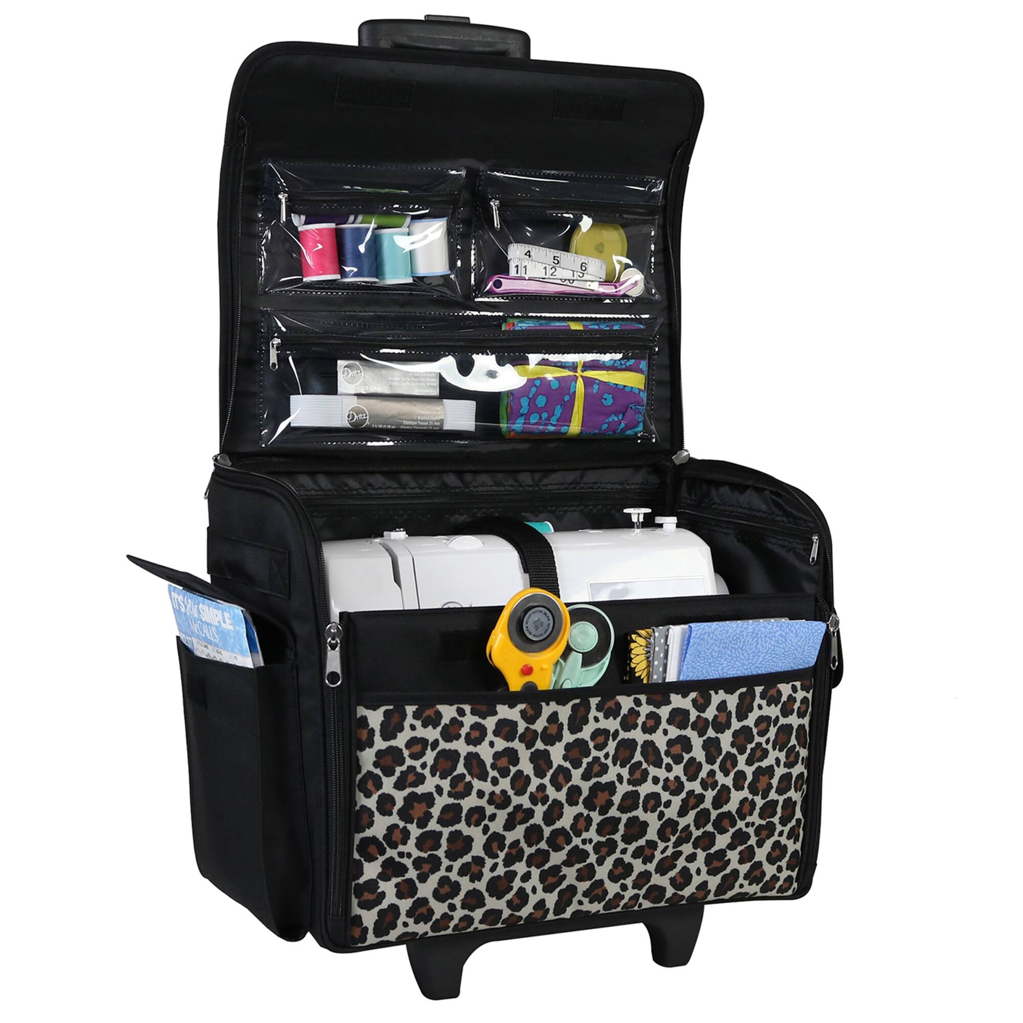 Everything Mary Leopard Sewing Machine Tote